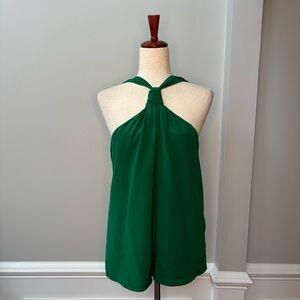 NWT $228 Trina Turk Lockett Top in emerald green size S